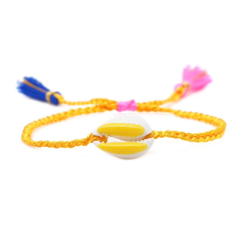 Fashion Tassel Hand-woven Multicolor Shell Bracelet