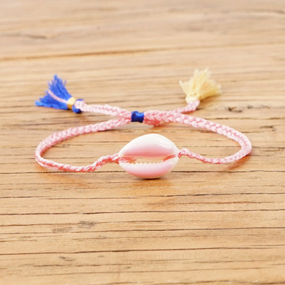 Fashion Tassel Hand-woven Multicolor Shell Bracelet