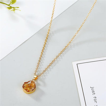 Wholesale Jewelry Fashion Round Alloy Pendant Necklace