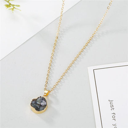 Wholesale Jewelry Fashion Round Alloy Pendant Necklace