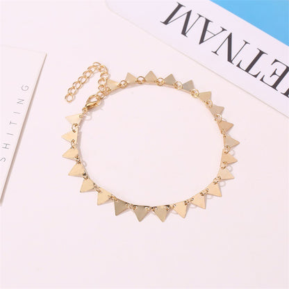 New Fashion Geometric Ladies Anklet Punk Style Triangle Anklet Wholesale