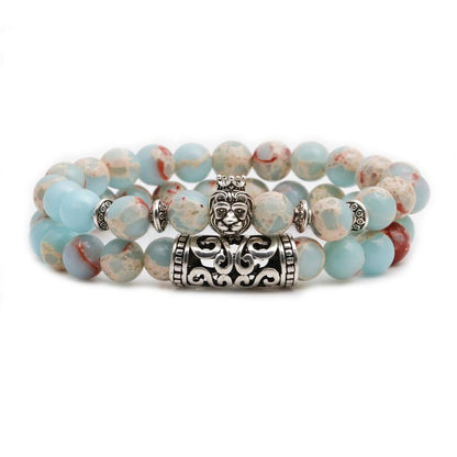 Fashion Owl Buddha Head Elbow Set Bracelet Lion Head Ghost Beaded Bracelet