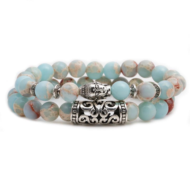 Fashion Owl Buddha Head Elbow Set Bracelet Lion Head Ghost Beaded Bracelet