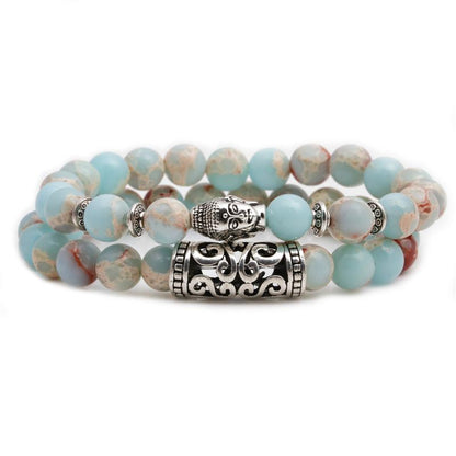 Fashion Owl Buddha Head Elbow Set Bracelet Lion Head Ghost Beaded Bracelet