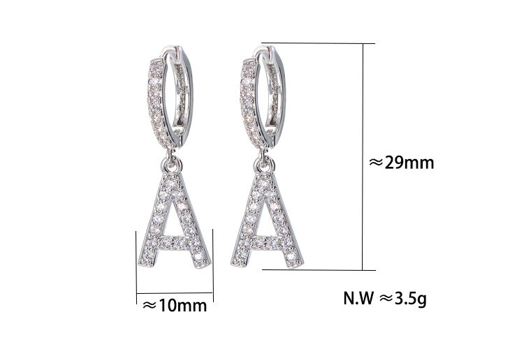 Fashion Letter Single Large Size Earrings