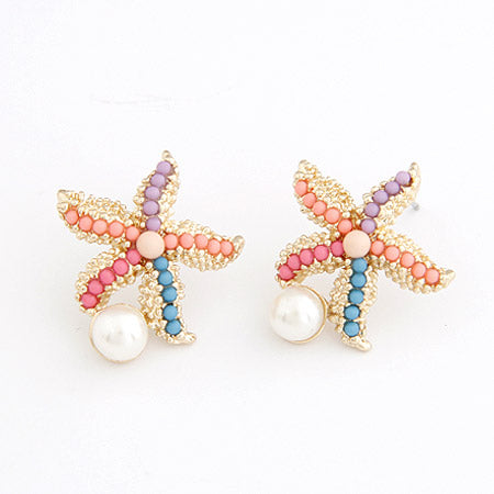 Fashion Jewelry Korean Fashion Starfish Stud Earrings