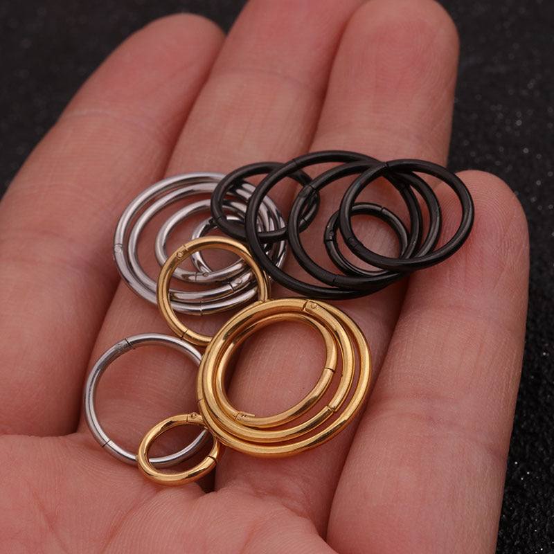 Simple Style Geometric Metal Plating Nose Ring