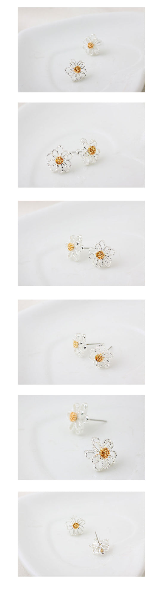 Boutique Korean Fashion Sweet And Elegant Daisy Flower Earrings