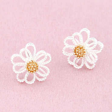 Boutique Korean Fashion Sweet And Elegant Daisy Flower Earrings