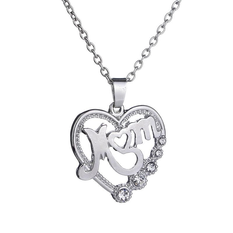 New Fashion New Mothers Day Mom Mom Love Hollow Necklace Wholesale