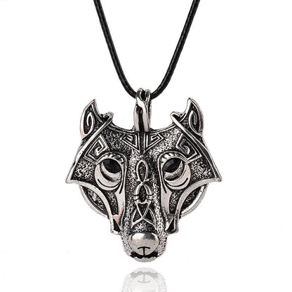 New Fashion Bear Head Pendant Necklace Pirate Myth Story Retro Wolf Head Pendant Necklace Yiwu Gooddiy Wholesale