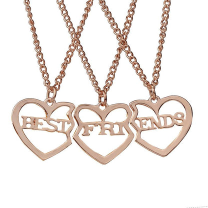 Best Selling Best Friends Heart-shaped Necklace Yiwu Gooddiy Wholesale