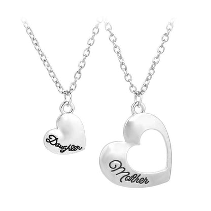 Hot Mother Daughter Hollow Love Pendant Necklace Accessories