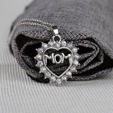 New Fashion Love Diamond Mom Mother&#39;s Day Gift Necklace Wholesale