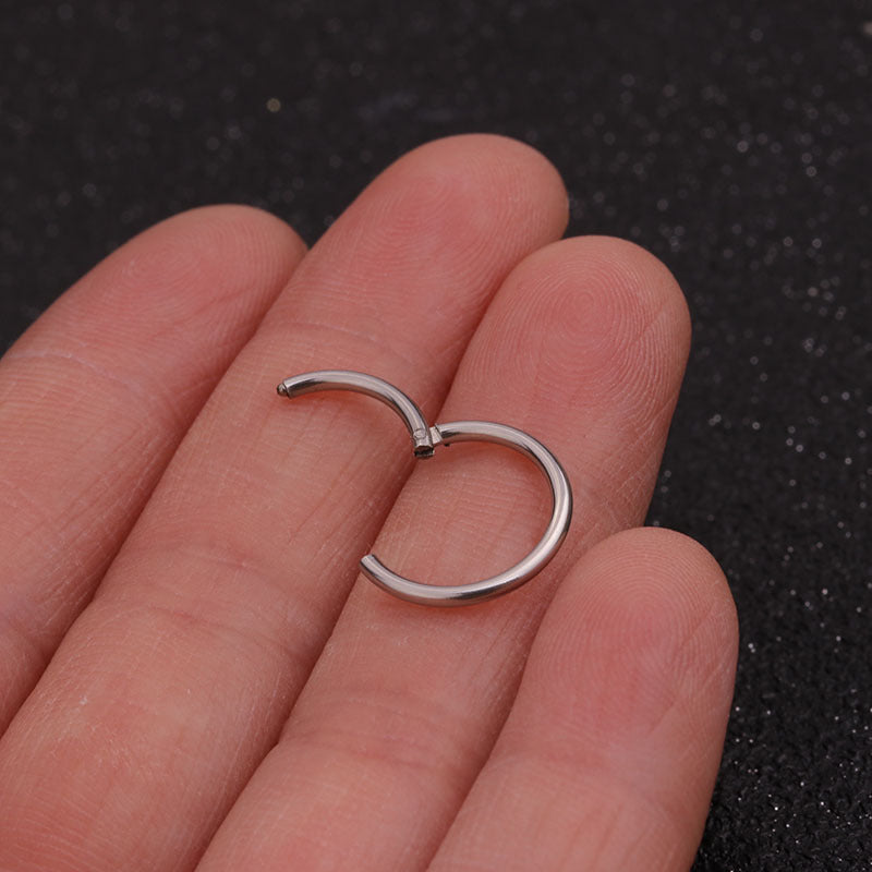 Simple Style Geometric Metal Plating Nose Ring
