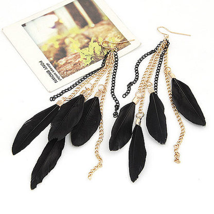 Korean New Fashion Elegant Feather Earrings Gooddiy Wholesale