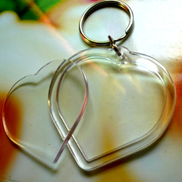 Simple Style Heart Shape Plastic Unisex Bag Pendant Keychain