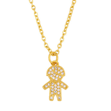 Fashion Cartoon Character 18k Gold Plated Necklace In Bulk