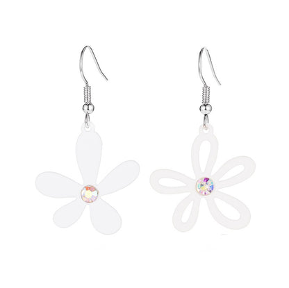 New Earrings About Asymmetric Hollow Flower Earrings Small Fresh Girl Feeling Five Petals Earrings Wholesale Gooddiy