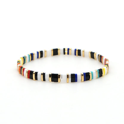 Rainbow Style Fashion Beach Bohemian Bracelet Imported Tila Beaded Jewelry Wholesale Gooddiy