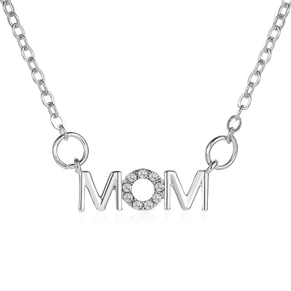 Mother's Day Necklace Simple Wild English Alphabet Necklace Mom Pendant Clavicle Chain Creative Holiday Gift Wholesale Gooddiy