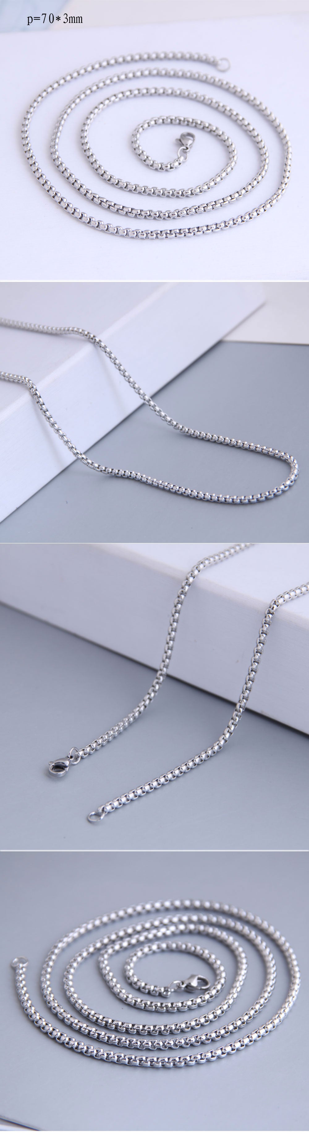 Fashion Stainless Steel Corn Chain Distribution Chain Men's Necklace Distribution Chain Wholesale Gooddiy