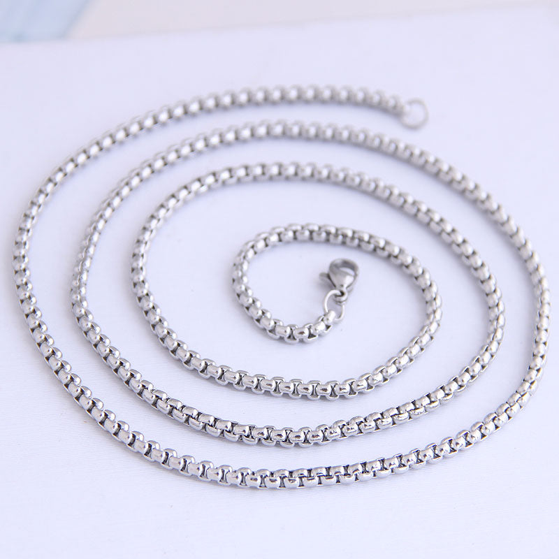 Fashion Stainless Steel Corn Chain Distribution Chain Men's Necklace Distribution Chain Wholesale Gooddiy