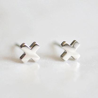 Cross Stainless Steel No Inlaid Earrings