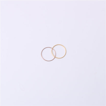 Simple Style Solid Color Titanium Steel Rings 1 Piece