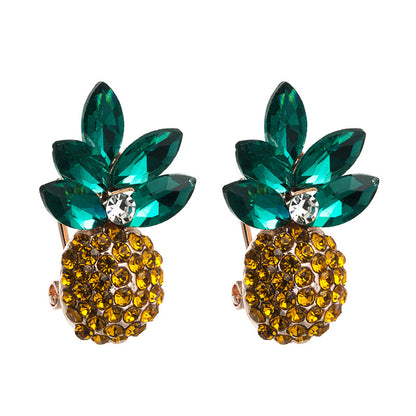 Fashion Fruit Alloy Artificial Gemstones Earrings