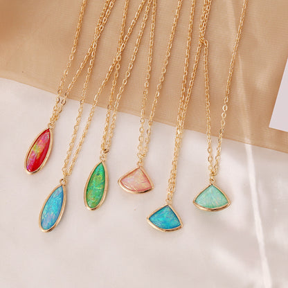 Fashion Semi-precious Stone Pendent Necklace Wholesale