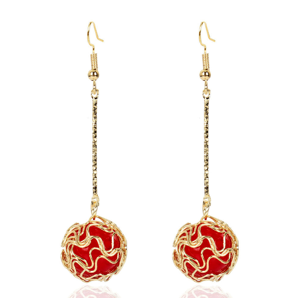 Lady Fashion Ethnic Style Geometric Plating Alloy No Inlaid Earrings