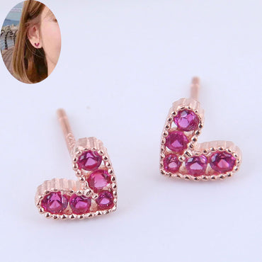 Korean Fashion Sweet Ol Small Flash Diamond Love Earrings Wholesale Gooddiy