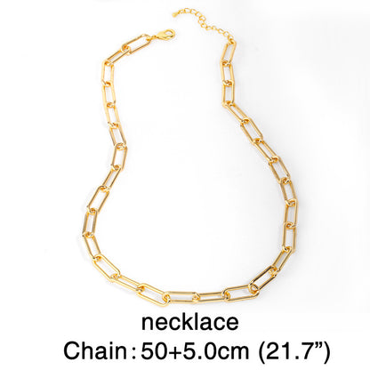 Hip-hop Rap Accessories Hiphop Big Gold Chain Cuban Necklace Clavicle Chain Wholesale Gooddiy