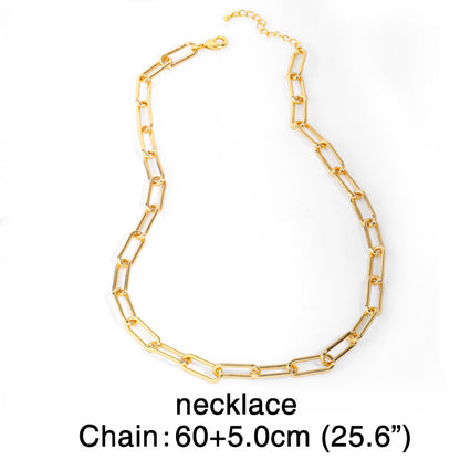 Hip-hop Rap Accessories Hiphop Big Gold Chain Cuban Necklace Clavicle Chain Wholesale Gooddiy