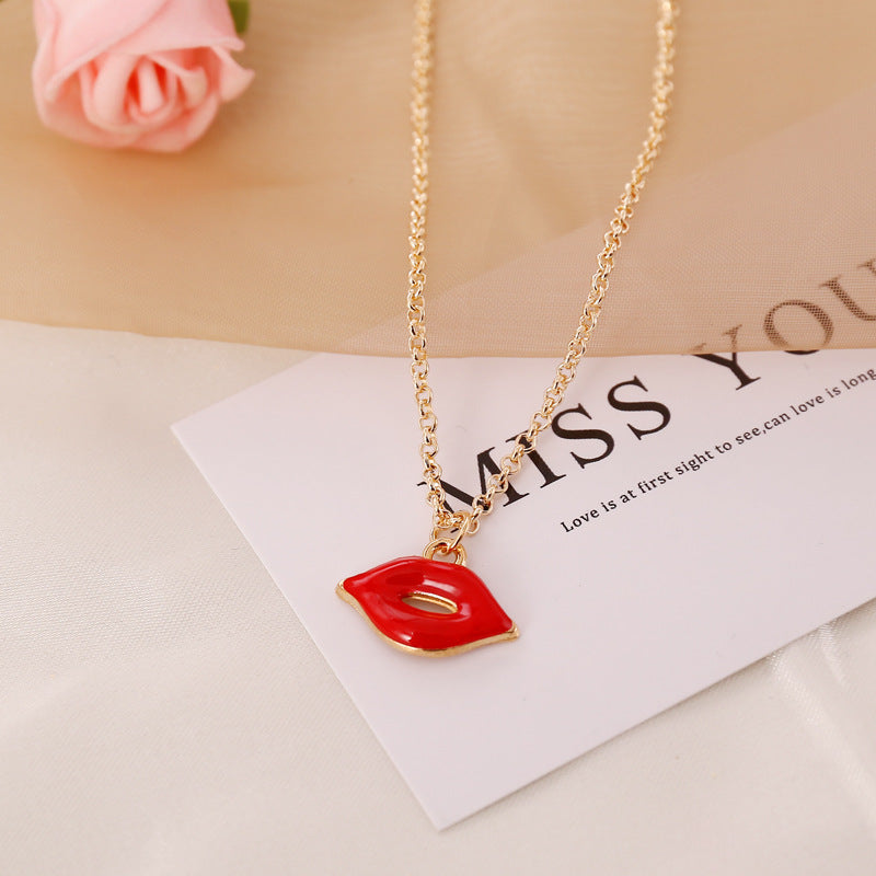 Fashion Heart Alloy Stoving Varnish Women's Necklace