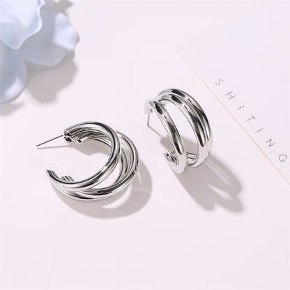 Fashion Geometric Plating Alloy No Inlaid Earrings