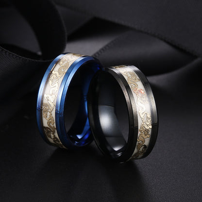 Cross-border Sourcing Stainless Steel Dragon Luminous Ring Luminous Jewelry Wholesale