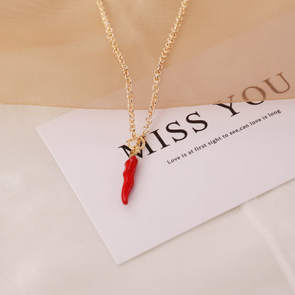 Fashion Heart Alloy Stoving Varnish Women's Necklace