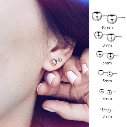 Stainless Steel Earrings Fashion Round Bead Earrings Simple Peas Earrings Wholesale Gooddiy