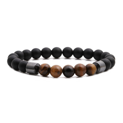 Hot Sale Tiger's Eye Black Gallstone Bracelet Beaded Diy Bracelet Beaded Wholesale Gooddiy