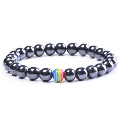 Ethnic Style Rainbow Natural Stone Bracelets In Bulk