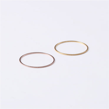 Simple Style Solid Color Titanium Steel Rings 1 Piece