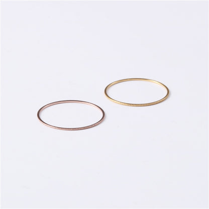 Simple Style Solid Color Titanium Steel Rings 1 Piece