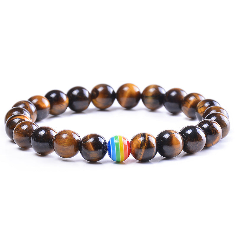 Ethnic Style Rainbow Natural Stone Bracelets In Bulk