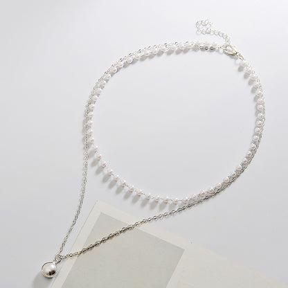 New  Trendy Simple Double-layer Pearl Necklace Wholesale Gooddiy