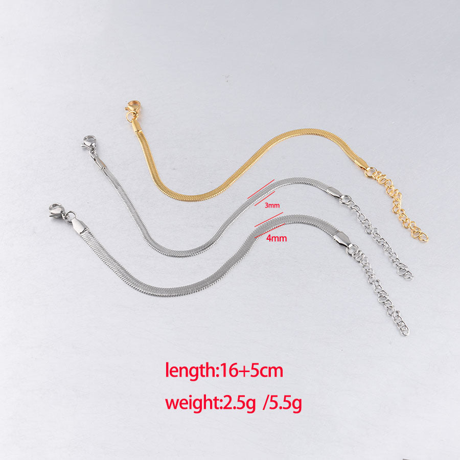 Fashion Solid Color Stainless Steel Plating Bracelets