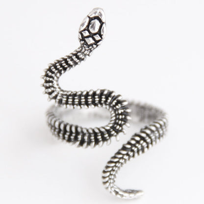 Fashion Metal Auspicious Snake Personality Exaggerated Opening Ring