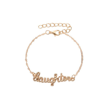 New Personality Letter Mother Daughter Parent-child Alloy Bracelet Wholesale