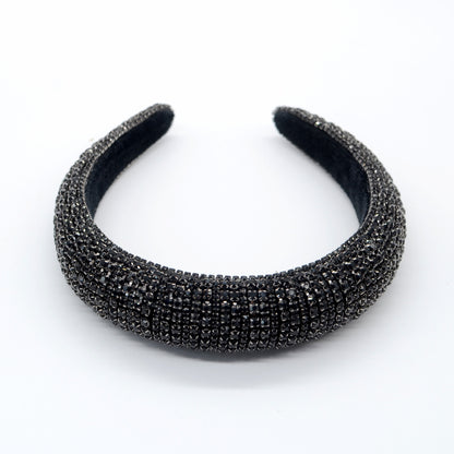 Hot Sale Korea Full Drill Sponge With Drill Baroque Style Wide Edge Rhinestone Headband Wholesale Gooddiy